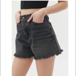 UO black high waisted a-line shorts